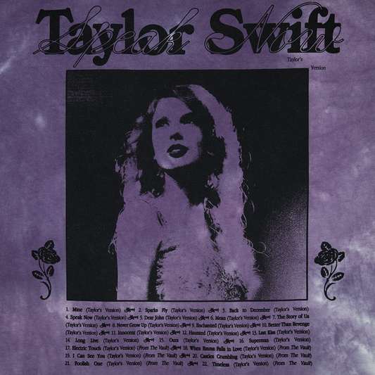 Speak Now (Taylor's Version) Tracklist Purple Tie Dye T-Shirt