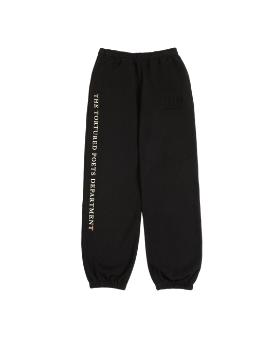 TTPD Black Embossed Sweatpants